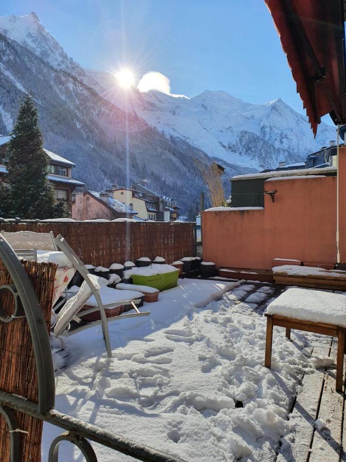 Chamonix Hyper Centre . Terrasse Vue Mont Blanc . Parking公寓 外观 照片