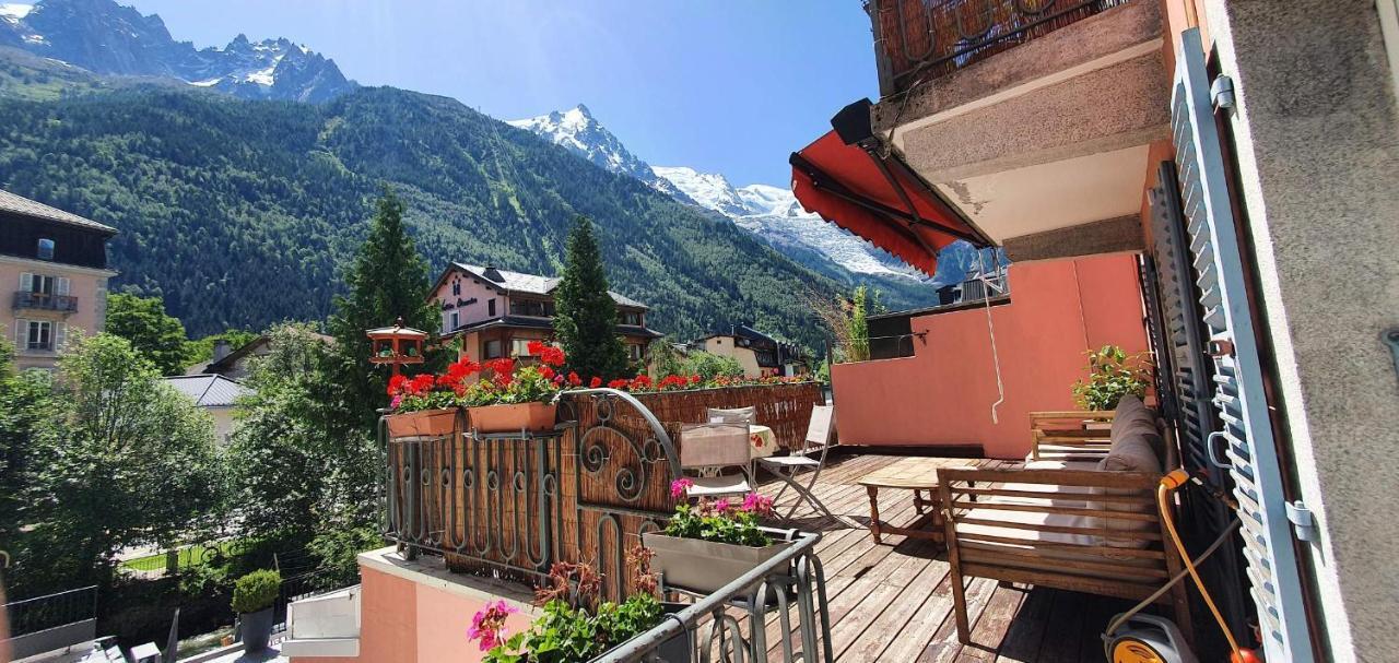 Chamonix Hyper Centre . Terrasse Vue Mont Blanc . Parking公寓 外观 照片